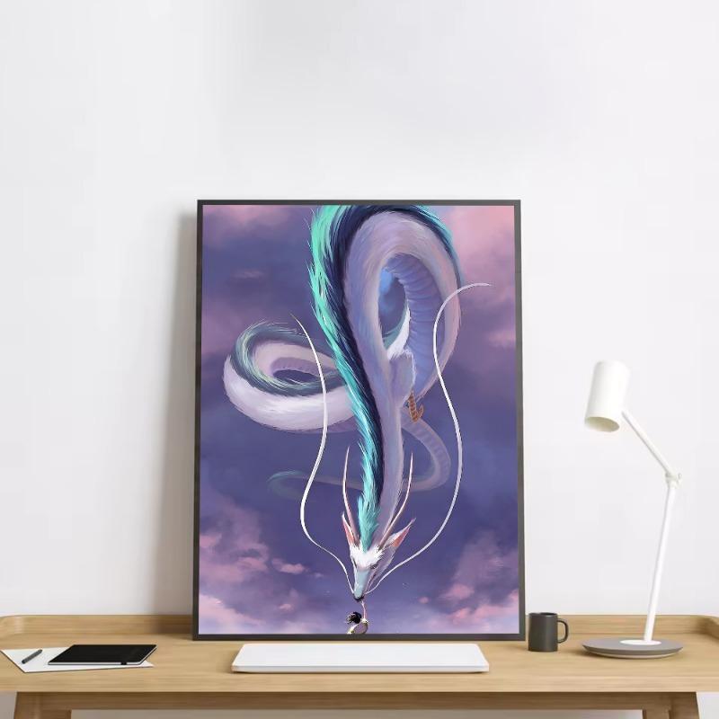 Мой сосед S-Унесенные призраками аниме-постер HD art самоклеящаяся стена водонепроницаемая для дома, гостиной, спальни, бара, эстетическое украшение