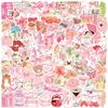 100 Cartoon Pink Paradise Graffiti Stickers DIY Decorative Guitar Notebook Suitcase DIY Waterproof