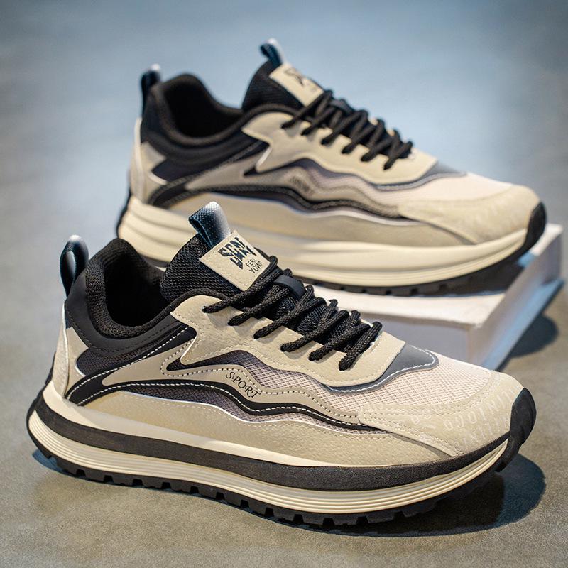 Мужские модные сетчатые кроссовки Осень 2025 - Универсальные, дышащие, без запаха, повседневные туфли.