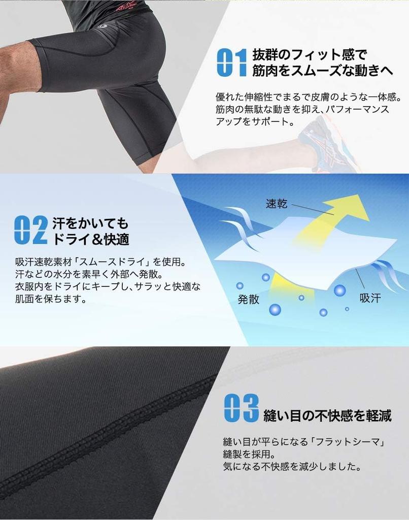 СПОРТИВНЫЕ ЛЕГГИНСЫ Phiten Quarter Black M Впитывающие пот, быстросохнущие