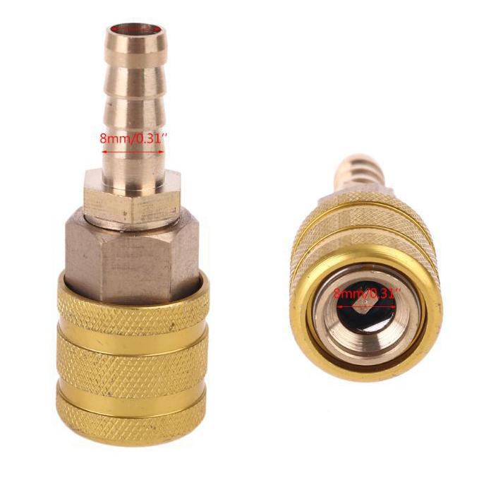 8mmTire Valve Clip Solid Brass Quick Connect Adapter Thread Inflatable Joint Car Motorcycle Bike Tyre Nozzle Clamp Accessories