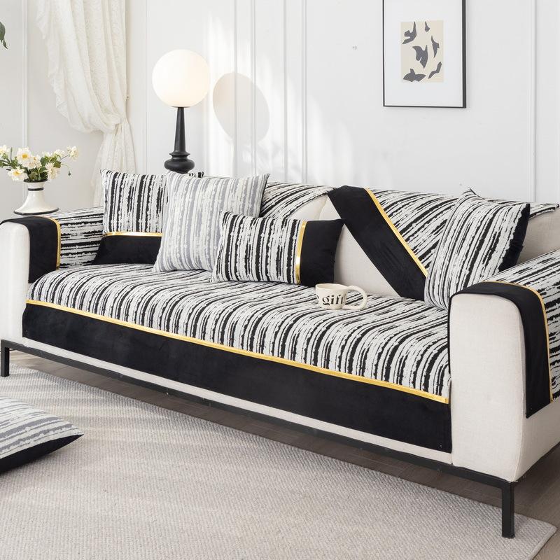 Light Luxury and High-end Sofa Cushion, Universal for All Seasons, New Anti-slip Cushion, Leather Sofa Cover, Full Cover Cloth Towel