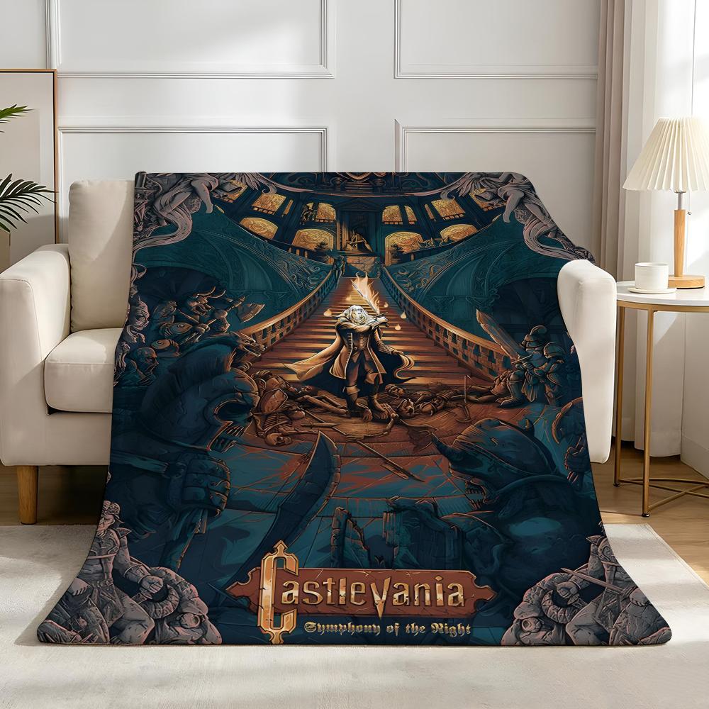 Игровое одеяло C-Castlevania, короткий плюш высокой плотности, мягкое, приятное для кожи, для дивана, для сна, в комнате с кондиционером