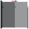 Retractable Side Awning Black 200x300 cm