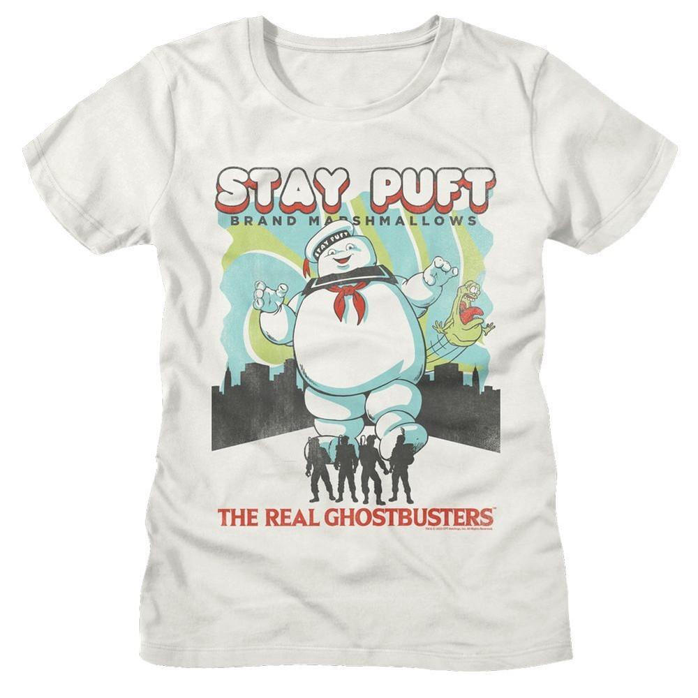 The Real Ghostbusters Stay Puft and Busters Vintage White Women's T-Shirt Unisex T-Shirt