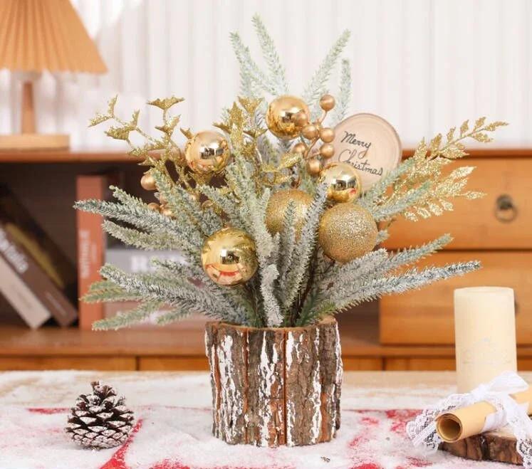 Рождественские украшения Маленькая елка 30 см Декоративные украшения Цветочная композиция Украшение стола