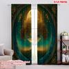 2pcs,2D Plane Printing Print Curtains Ethereal Tree Polyester Easy Install (without Rod) Outdoor Decorations Use for Living