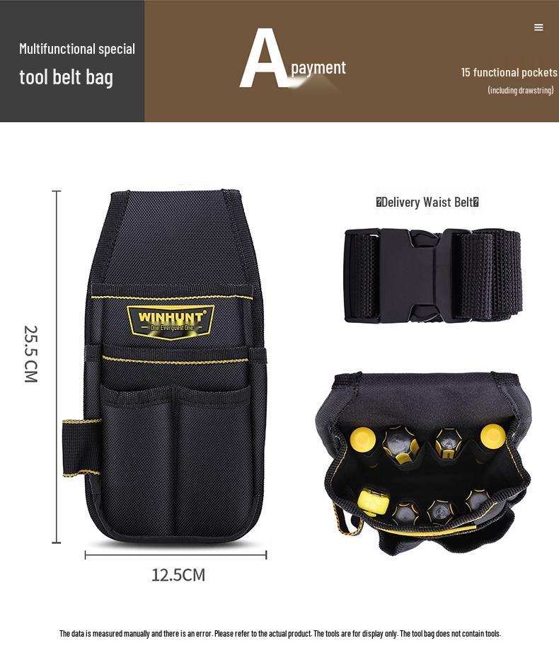 Прочный пояс для инструментов электрика: Многофункциональная поясная сумка из холста для портативного хранения