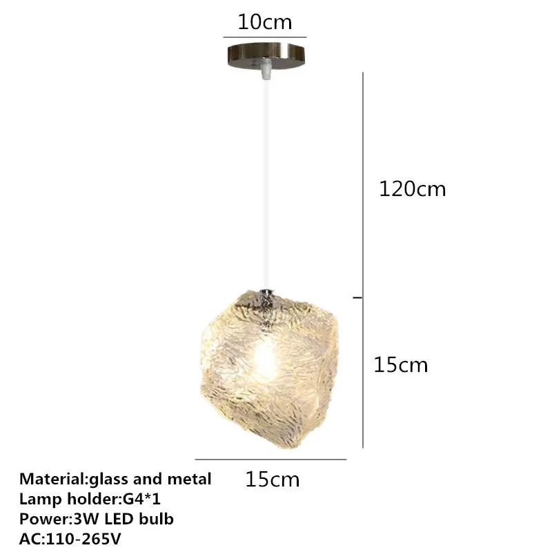Люстра из скандинавского лавового льда INS Популярная стеклянная прикроватная лампа для гостиной, столовой, бара, кафе, кухни, креативная подвесная лампа