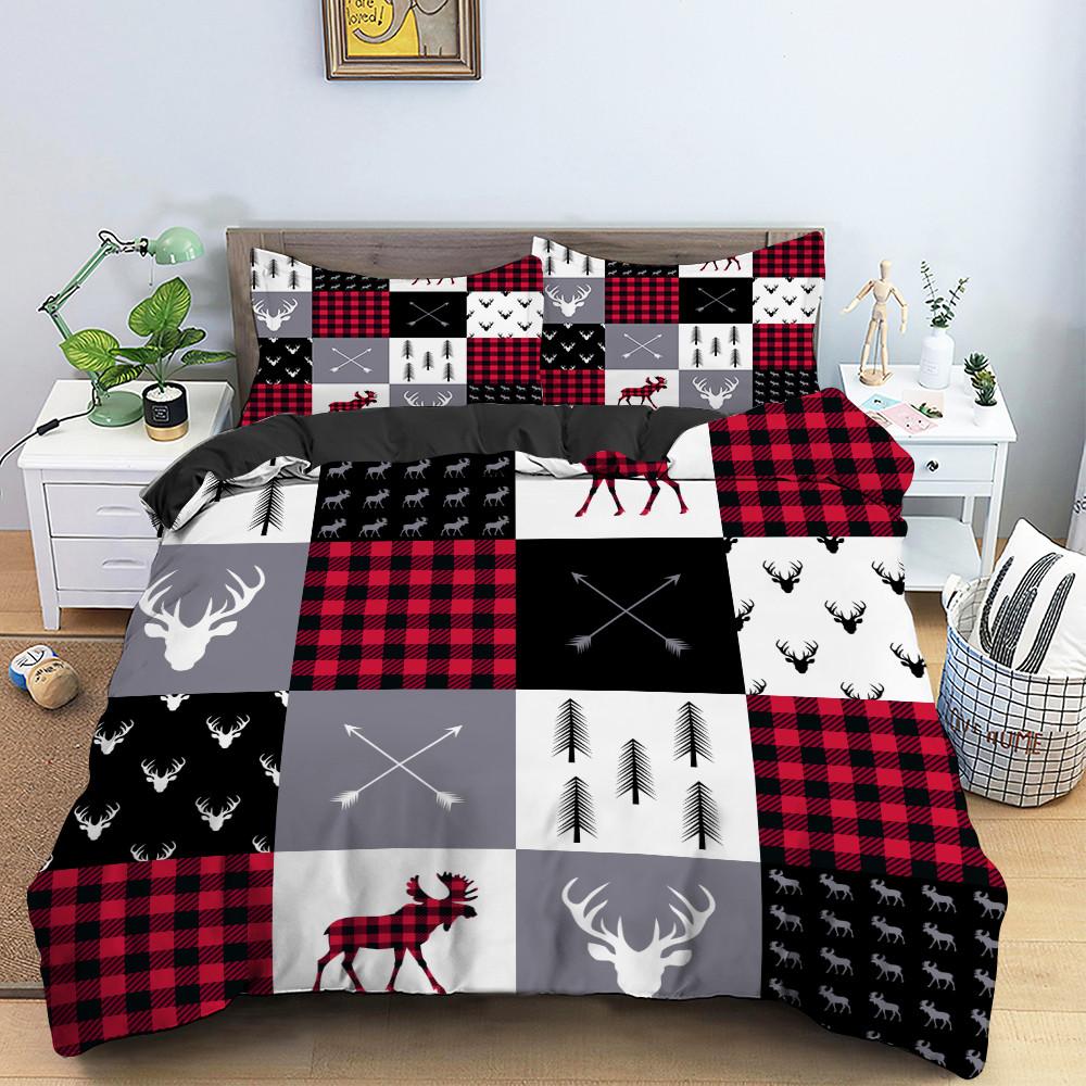 С Рождеством Постельное белье Комплект Кинг Квин Фулл Твин Размер Детский Мультяшный Пододеяльник Снежный Чехол для Одеяла 2/3шт Полиэстер Чехол для Одеяла