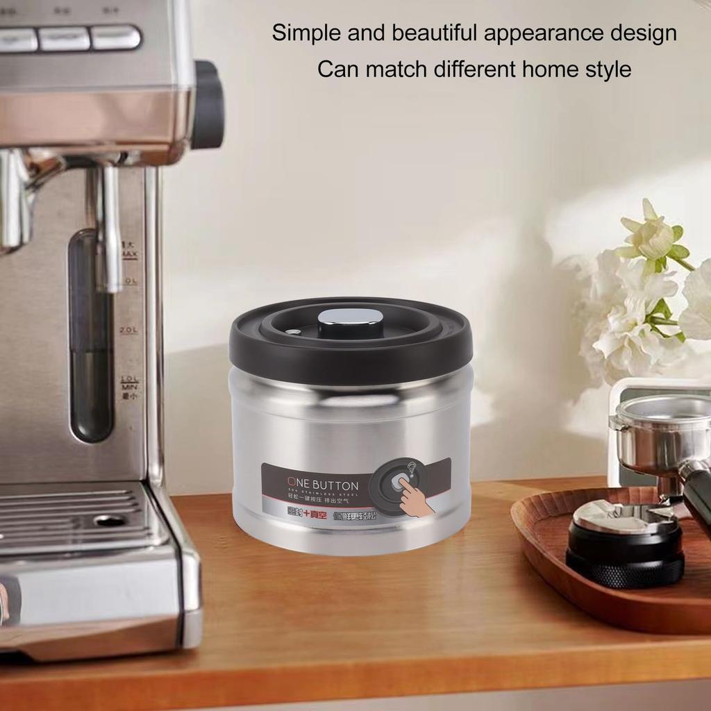Вакуумный кофейный контейнер из нержавеющей стали для кофе, герметичный контейнер для хранения кофейных зерен, для чая, запуск вакуума One Touch из нержавеющей стали