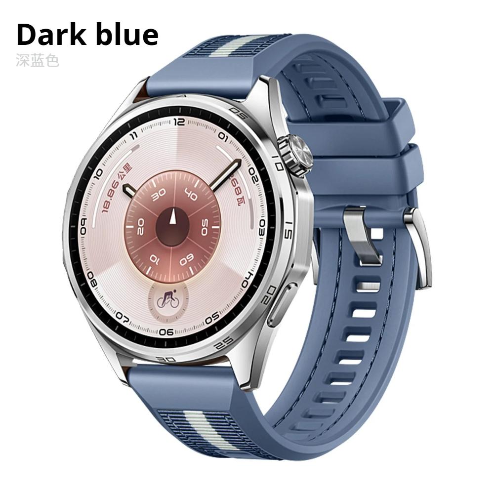 22mm Nylon Weave Silicone Strap for Huawei Watch GT6 Pro 46mm Band Wristband for Huawei GT5/GT4/GT3 46mm Bracelet Watchband