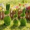 1 шт. Пасхальные flocked кролики Декорации Моховые статуэтки кроликов Фигурки весенних кроликов Скульптуры Центральные элементы Декор для дома 55KF