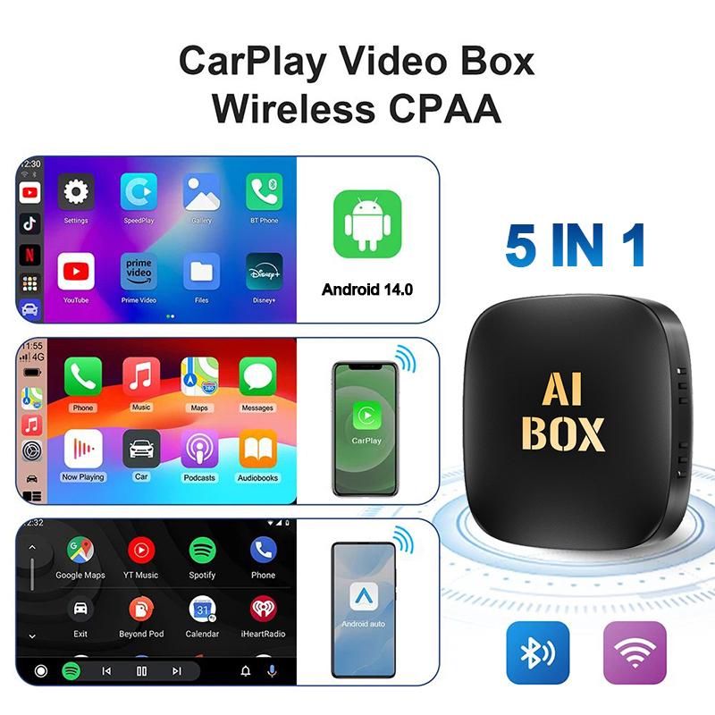 Android14 New Wired To Wireless Carplay Android Auto Adapter Netflix YouTube Car Intelligent Systems For Toyota Mazda Hyundai