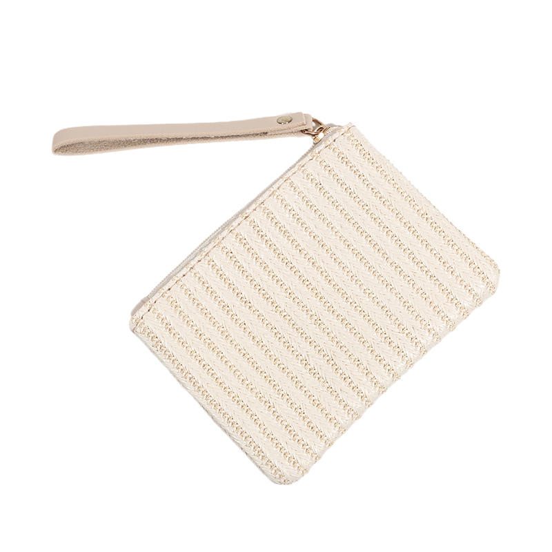 Женская летняя соломенная сумка с вертикальной полоской, новая мини-сумочка, кошелек, сумка для карт, женские клатчи и браслеты