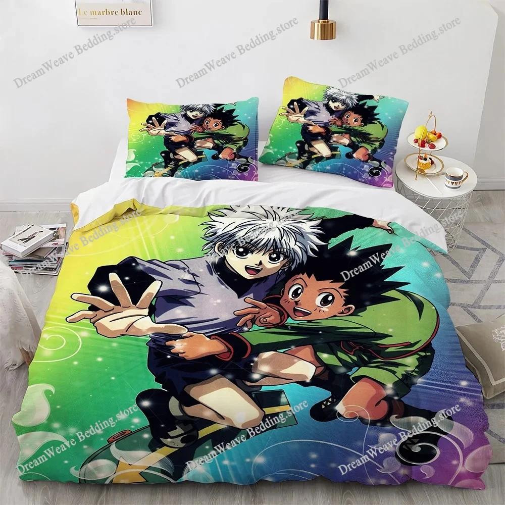 Модный 3D-печатный комплект постельного белья Аниме Hunter X Hunter для мальчиков и девочек, размер Twin, Queen, Full, Пододеяльник, Наволочка, Постельное белье для спальни взрослых963