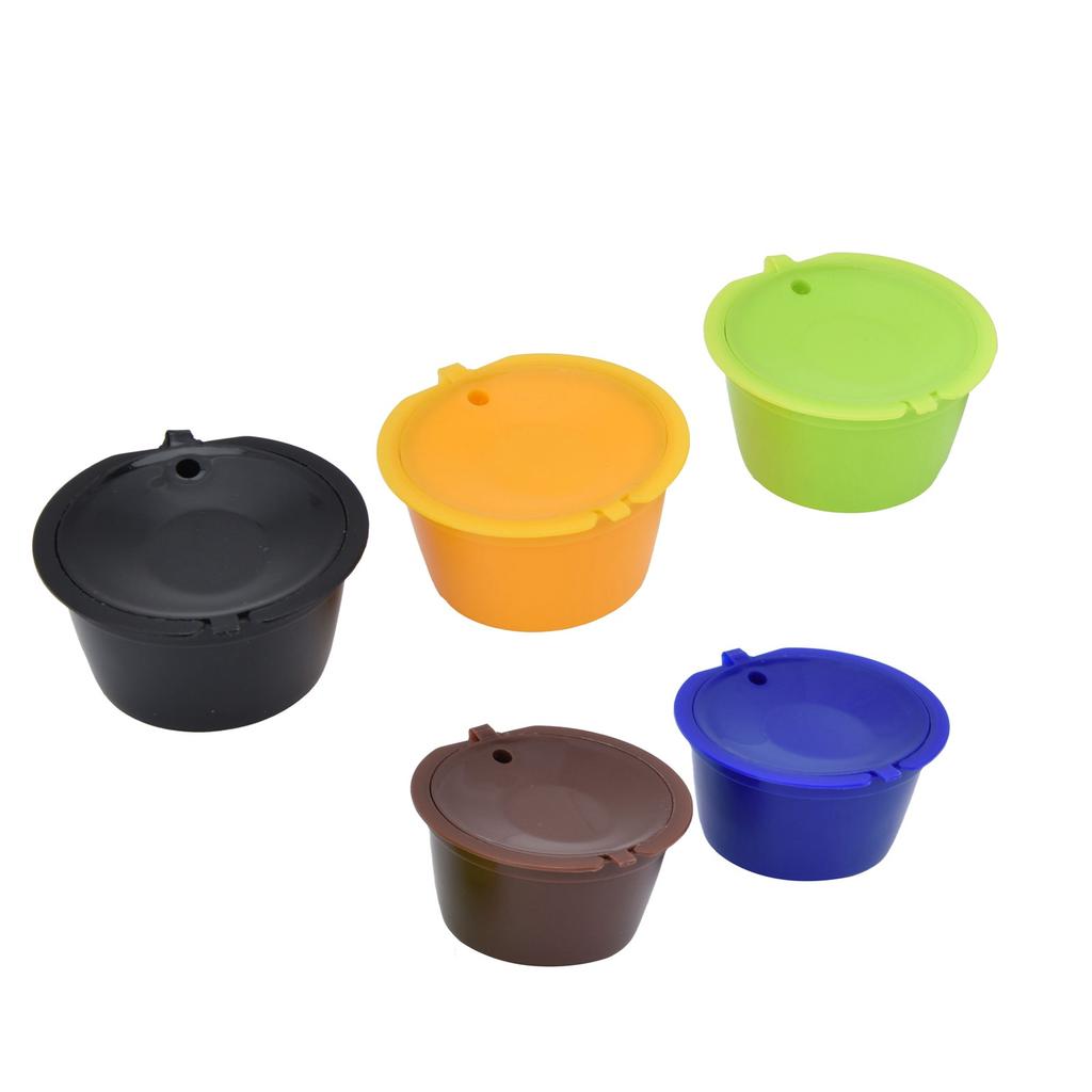 5 шт. многоразовых кофейных капсул объемом 50 мл, многоразовые кофейные капсулы с ложкой, удобные в использовании для Dolce Gusto