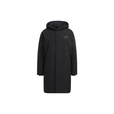 Adidas Пуховик на молнии с логотипом, верхняя одежда унисекс, черный HR5233