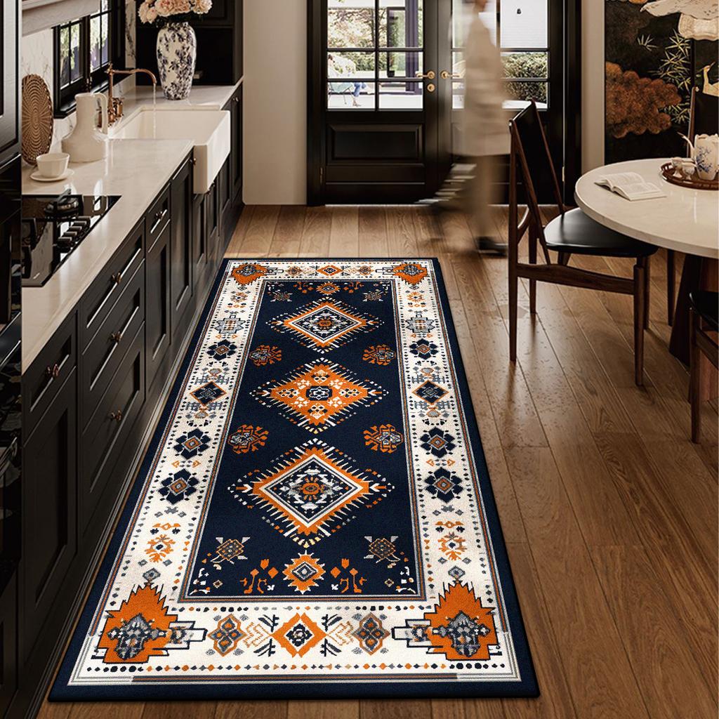 Nordic Style Long Carpet Living Room Persia Decoration Kitchen Bathroom Non-slip Floor Mat Home Bedroom Bedside Rug Customizable