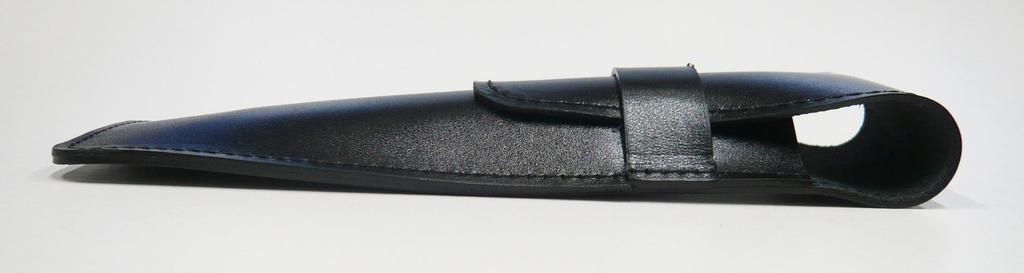 Slim Cowhide Pencil Case Black Red Set NQ30 Thick Shaft Metal Straight Knock Ballpoint Pen Marble ASBR-NQ30B-M