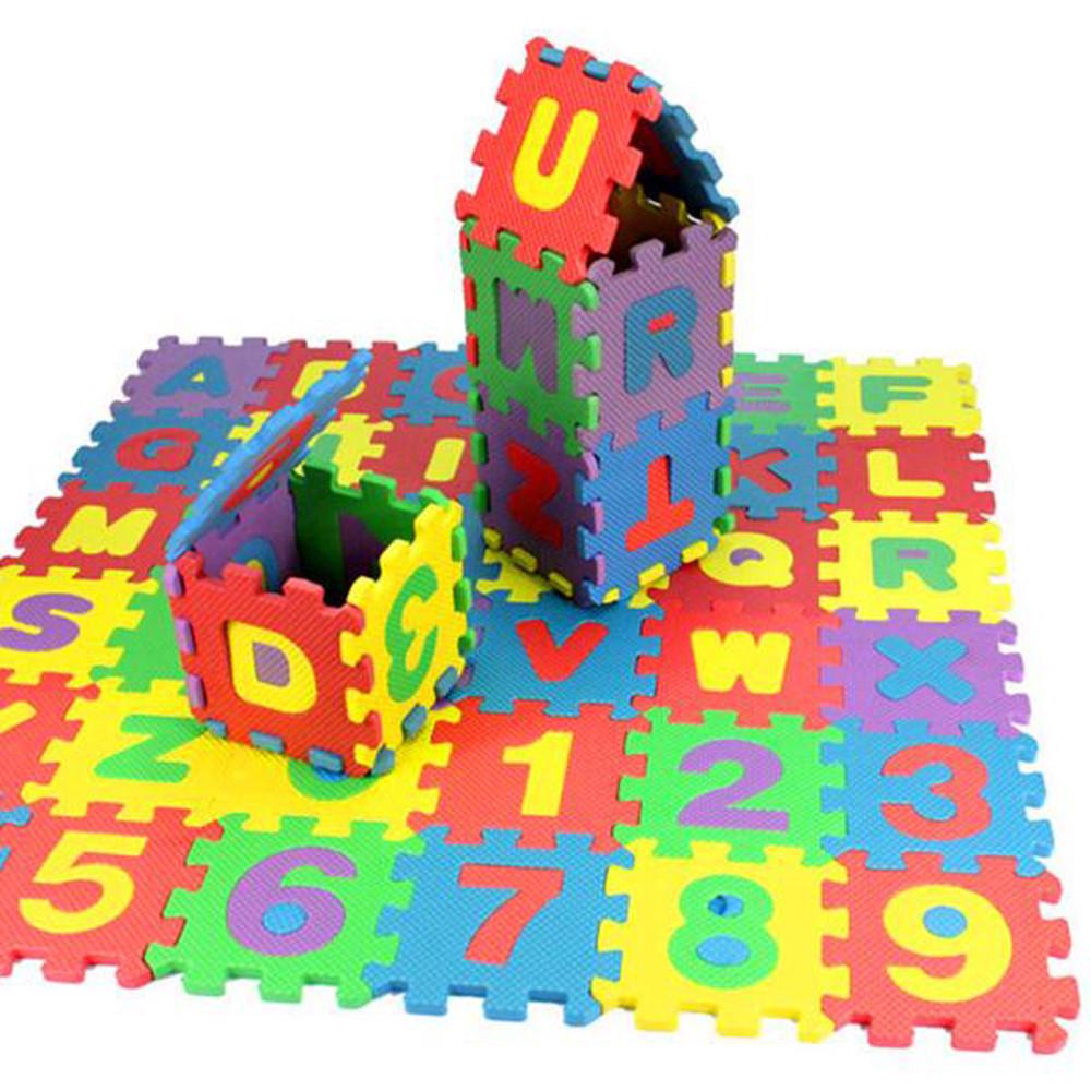 36Pcs Number Alphabet Puzzle Foam Maths Educational Toy Gift 