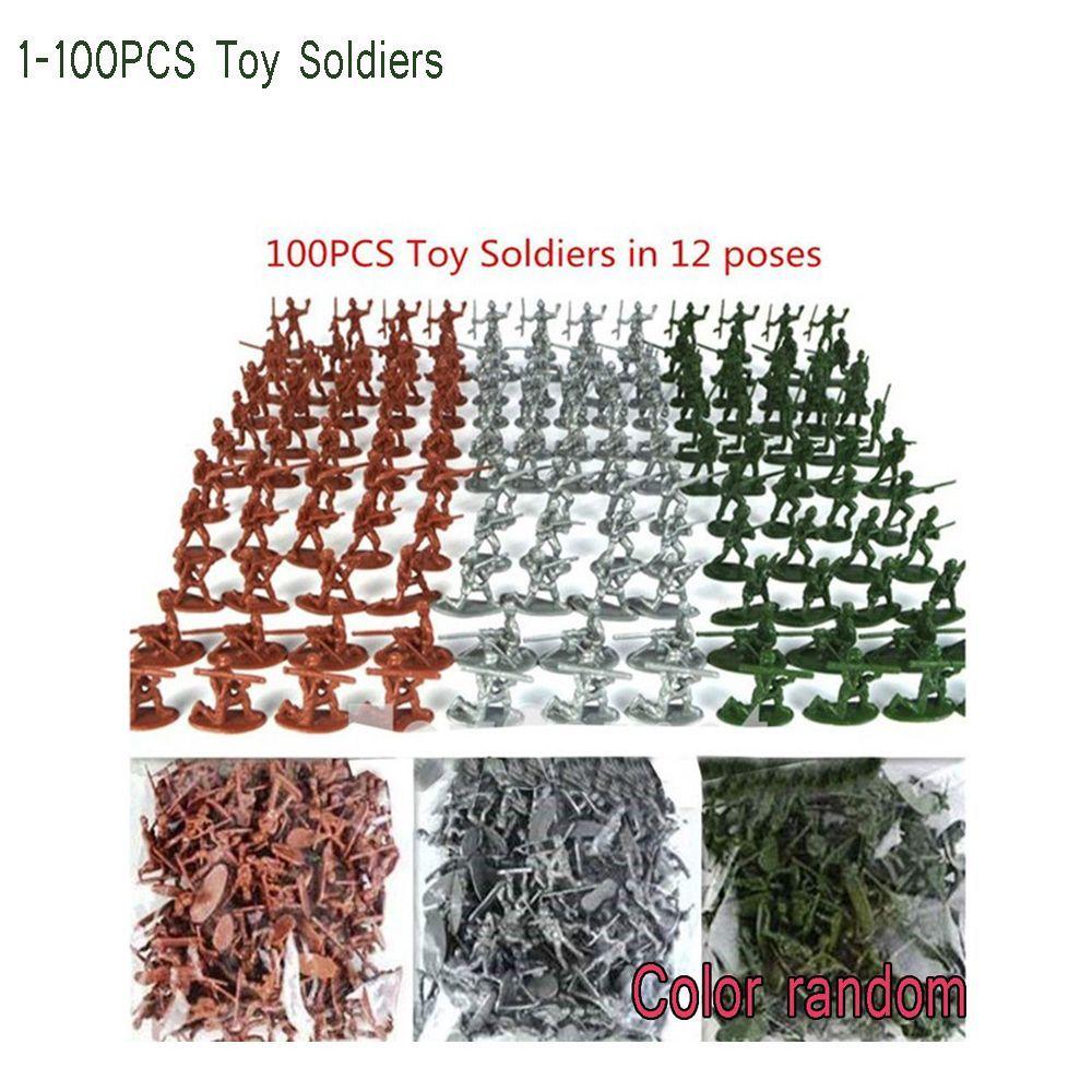 Hot Aircraft Tanks Plastic Soldiers 12 Poses  Toy  Men Figures
