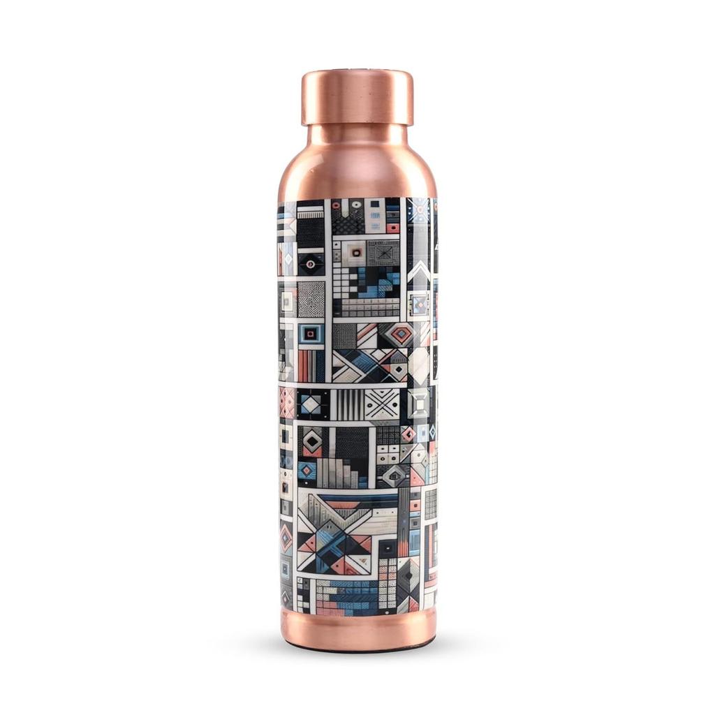 Copper Water Bottle 950ml | Detox Water Bottle- Immunity Enhancing | Copper Bottle For Office/Home/Gym | Eco Friendly And Leakproof