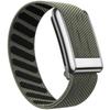 Whoop 5.0 Nylon Elastic Sport Band with Shiny Metal Frame (Gold/Silver)