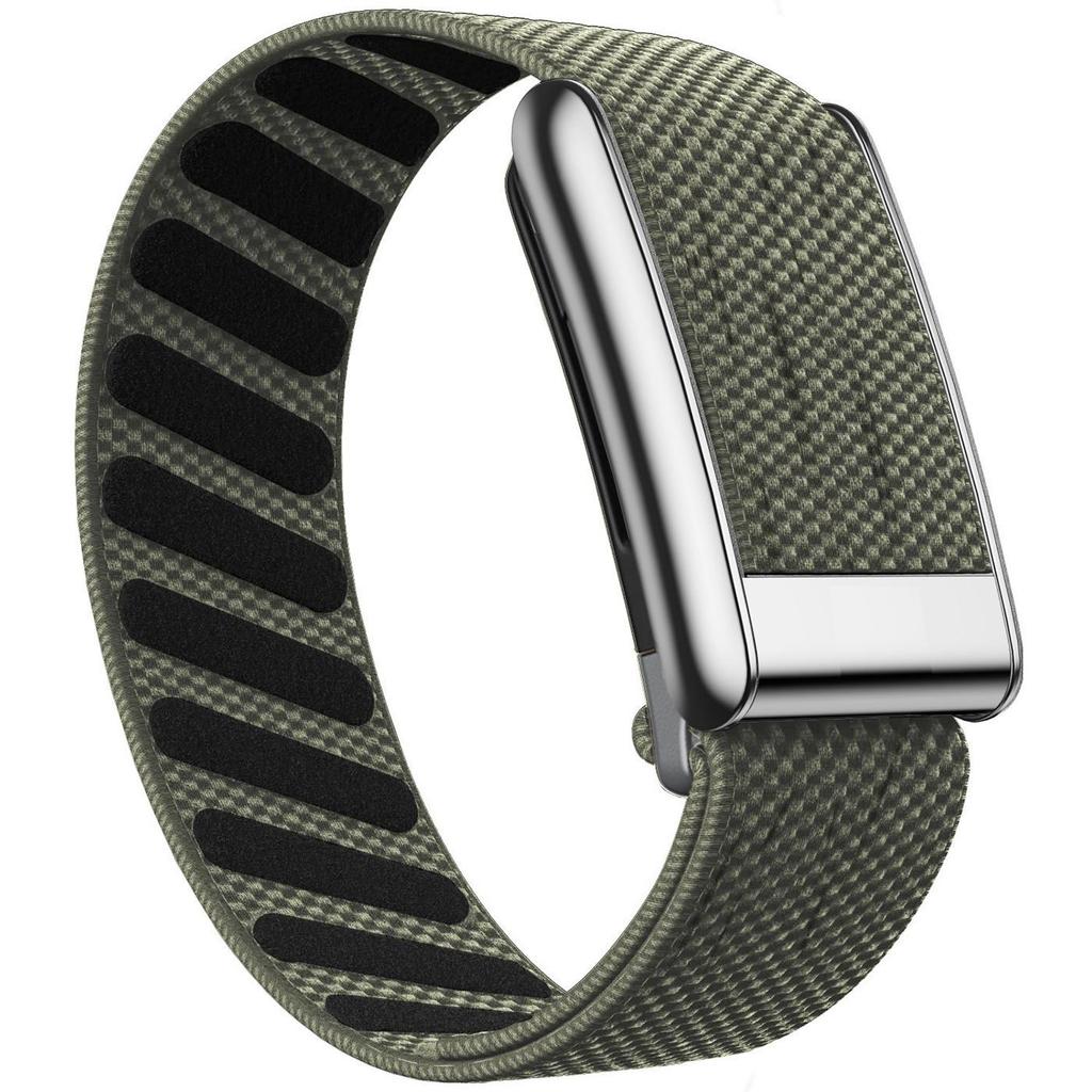 Whoop 5.0 Nylon Elastic Sport Band with Shiny Metal Frame (Gold/Silver)