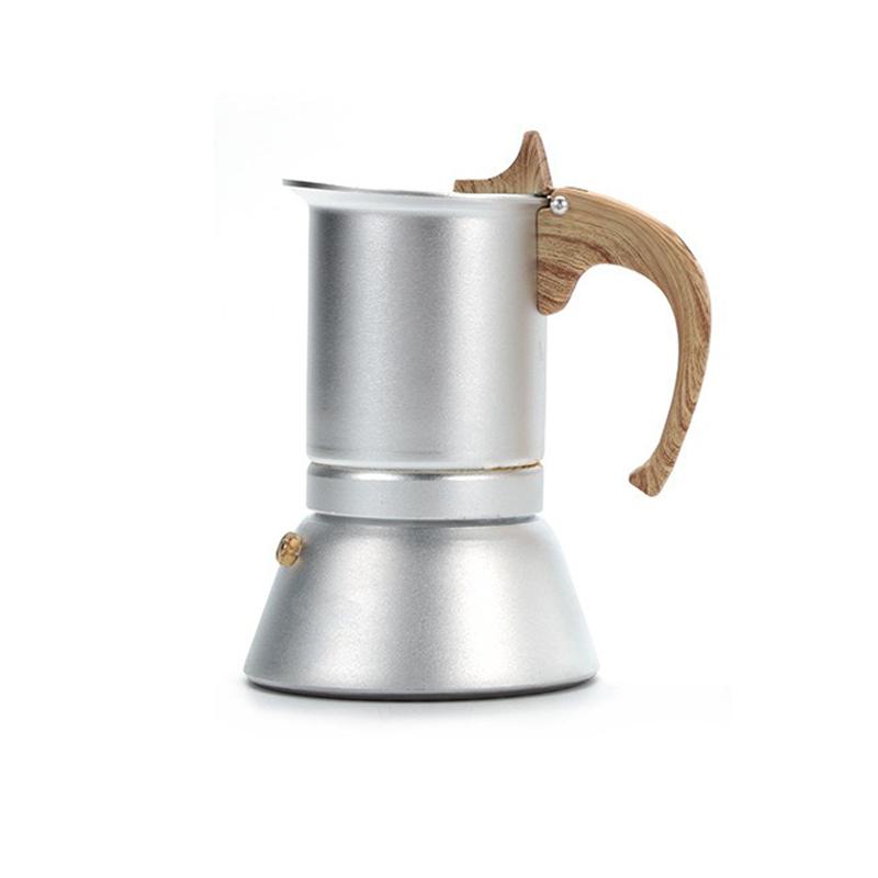 JUSTINLAU 3/6 Cups Moka Coffee Maker Pot Aluminum Coffee Pot for Kitchen Italian Mocha Espresso Latte Stovetop Filter Barista