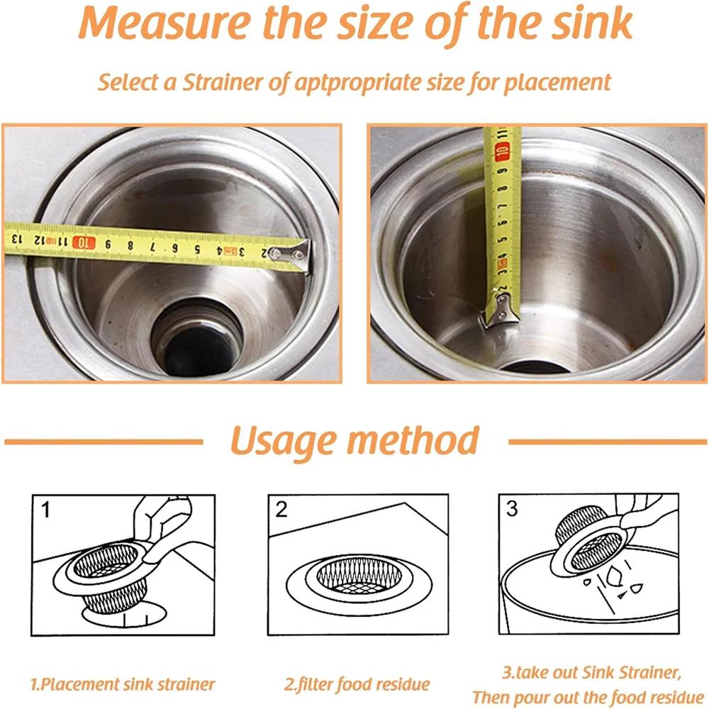 Сетка для кухонной раковины, слив, защита, фильтр для отходов, заглушка для отверстия, уловитель волос, пробка для ванной комнаты, душевой кабины, покрытие с сетчатыми отверстиями