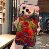 Чехол для телефона для Iphone 14 Pro Max 13 12 11 Pro Max Xs Xr X 12mini 14 Plus Se Маки Чехол с цветком мака Funda