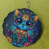10 Inch Hanging Wind Spinner with Cat Design Elegant Outdoor Wind Chime for Spring Summer Lawn Yard Decor 360 Degree Rotating Hook Heartwarming Gift