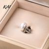 Cardigan Collar Clip 5PCS Pearl Buttons for Women, Clothing Invisible Anti-Exposure Safety Pins, No Anti Slip Scarf Buckle Damage Iron Brooch