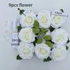 White Rose Artificial Flower for Wedding Car Decoration Bridal Car Decorations Door Handle Ribbons Silk Flower