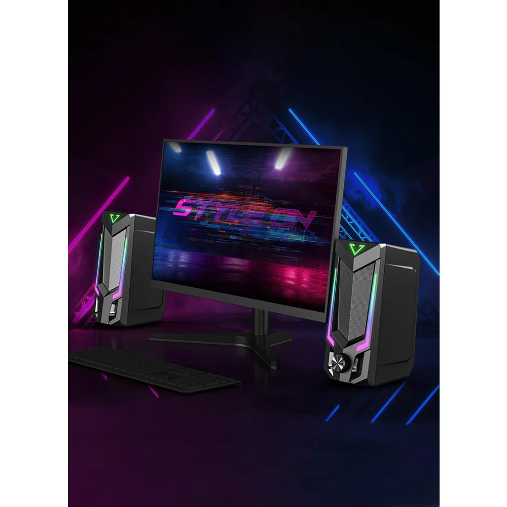Проводная и Bluetooth RGB Компьютерная колонка, Настольная компьютерная колонка, Колонка для ноутбука, Настольная стереоколонка, Питание от USB, с LED-подсветкой