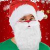 For Christmas Holiday Santa Beard Adults Face Mask Costume
