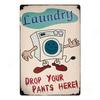 Vintage Laundry Metal Tin Signs - Funny Pin Up Girl Poster Plaque, Home Wall Art Painting Decor