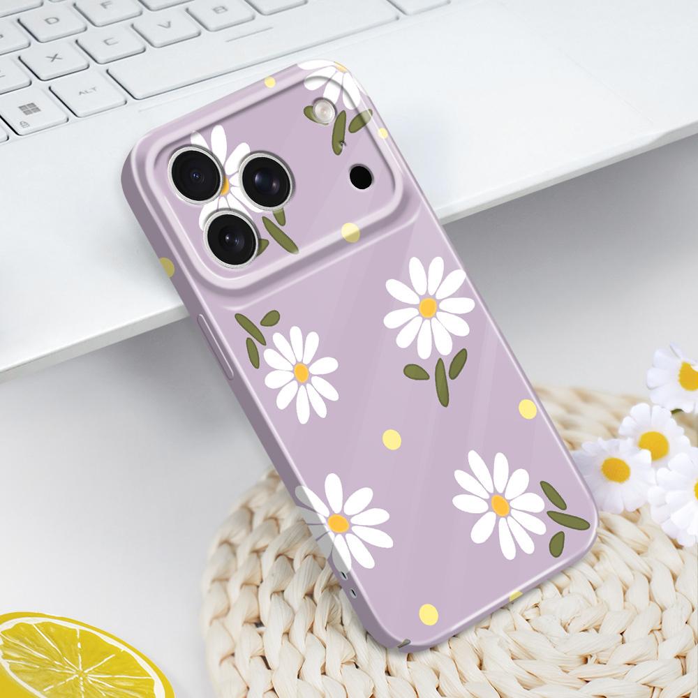 Falling Daisies Phone Case For iPhone 17 Air 16 16E 15 14 Plus Pro Max Film Hard Cover