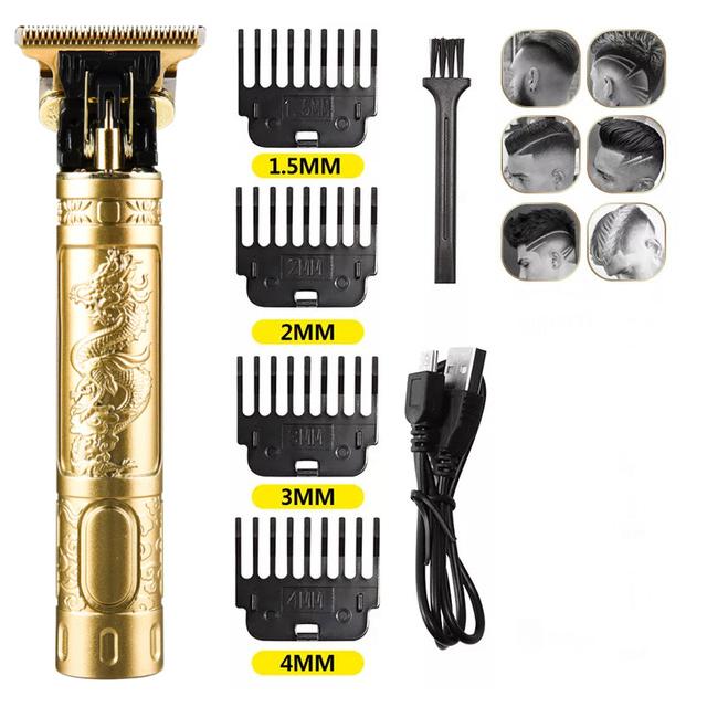 Vintage T9 Electric Cordless Hair Cutting Machine Professional Hair Barber Trimmer For Men Clipper Shaver Beard Lighter