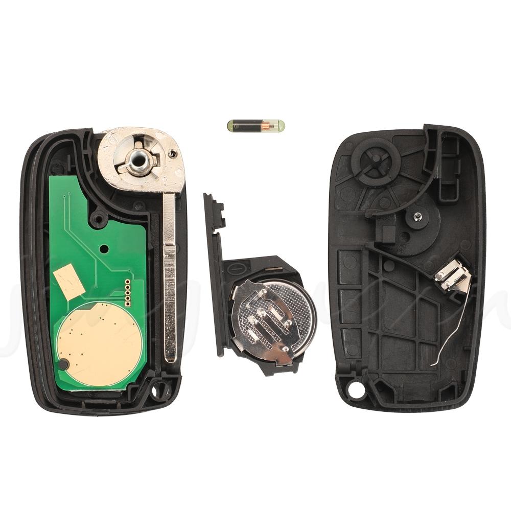 jingyuqin Flip Remote Car Key 433MHZ Megamos Crypto ID48 For Fiat Ducato Citroen Relay Peugeot Boxer Lancia With SIP22 Blade