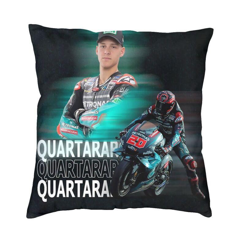 Cool French Racer Fabio Quartararo Square Throw Pillow Cover Decoration 3D Doublesided Print Cushion Cover for Living Room