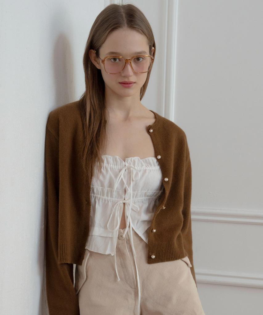 LETTERA Raccoon Pearl Cardigan