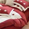 Комплект постельного белья из 4 предметов COMOLIVING Romantic Red Heart