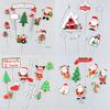 Creative Paper Cake Topper Snowflake Santa Claus New Year Cupcake Toppers Merry Christmas Christmas Cake Decor