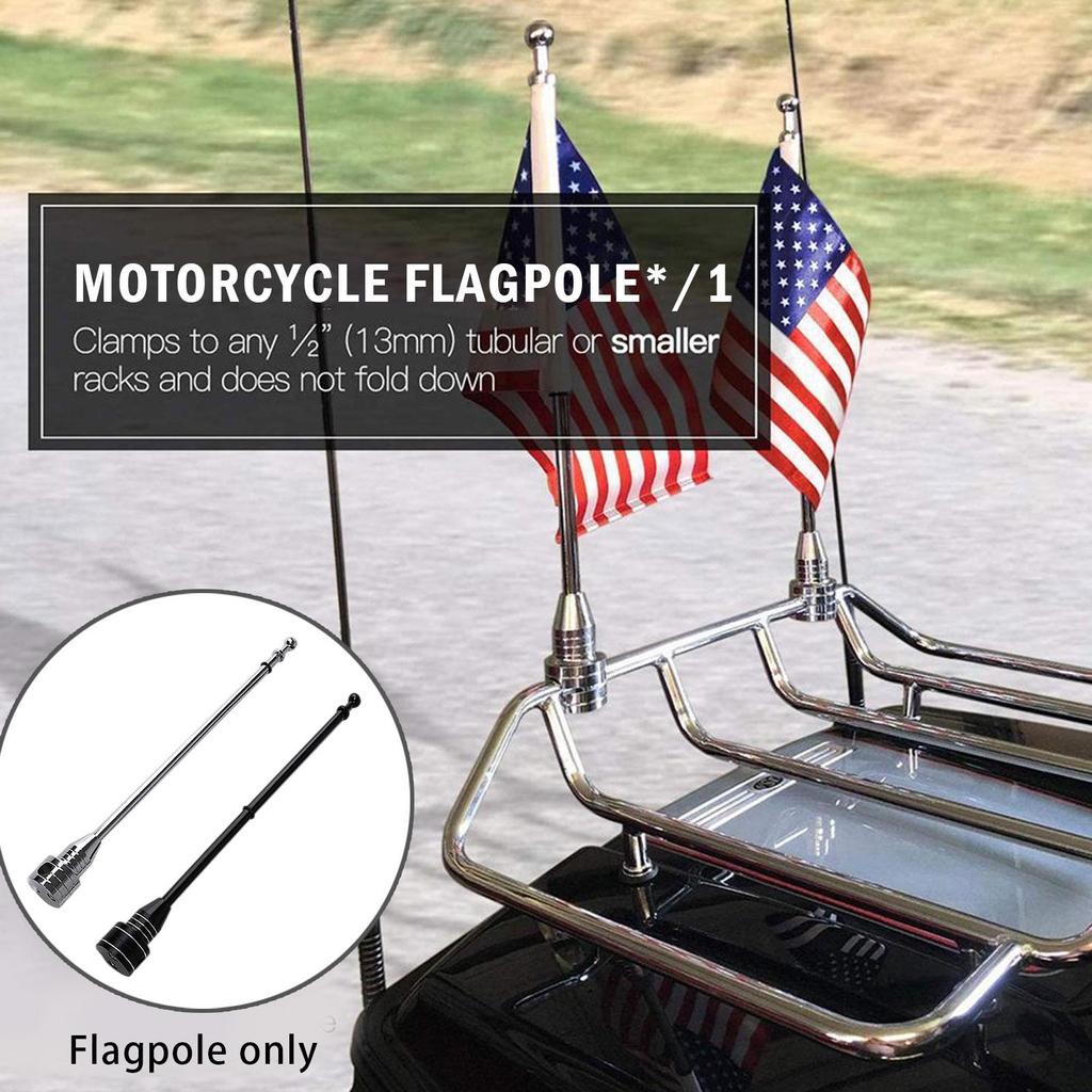 Для мотоцикла Harley задняя полка крепление для флагштока мотоцикла основание флага с украшением регулируемая полка багажник черный S7D0