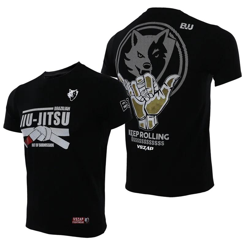 Муай Тай Бразильское джиу-джитсу 3D Печать Спортивная Быстросохнущая Дышащая Мужская Футболка Для улицы Тренировок на свежем воздухе Родитель-ребенок Короткий рукав