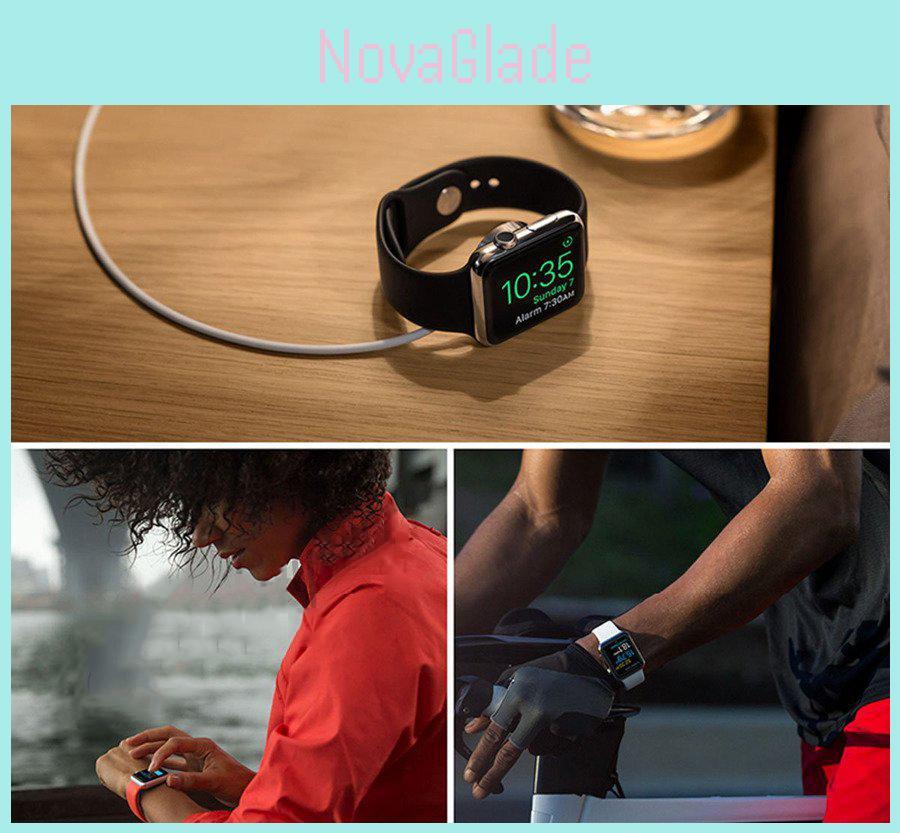 Ремешок для Apple Watch с тонкой талией, силиконовый ремешок, двойная пряжка, легкий, для фитнеса