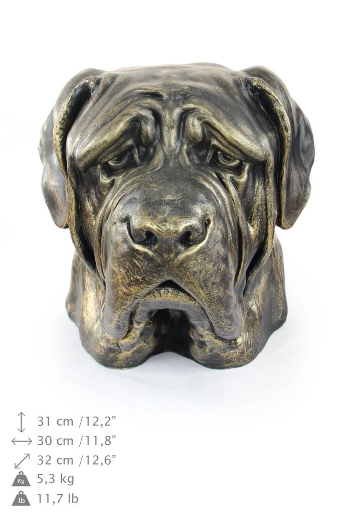 English Mastiff - Dog Bust, Large Dog Head for the Garden, Unique Living Room Decoration by Art-Dog Brand