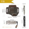 VIPERADE PJ13 EDC Leather Sheath, Knife Belt SheathLeather Flashlight HolsterFor Leatherman Multi Tool Sheath, Handcrafted 3 Pocket Organizer Knife